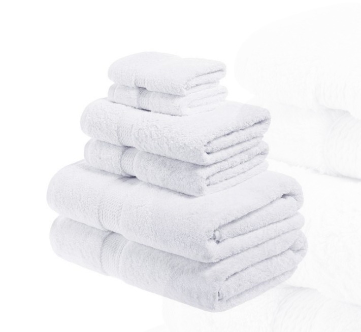 Solid Luxury Premium Cotton 6 Piece Bathroom Towel