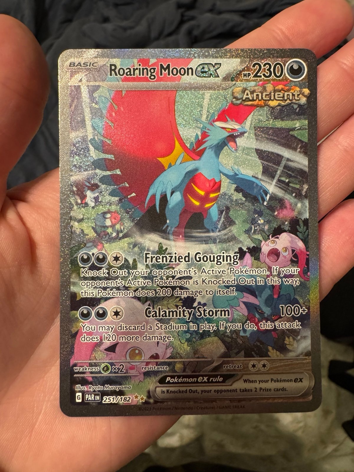 Pokemon Paradox Rift Roaring Moon ex 251/182 SIR