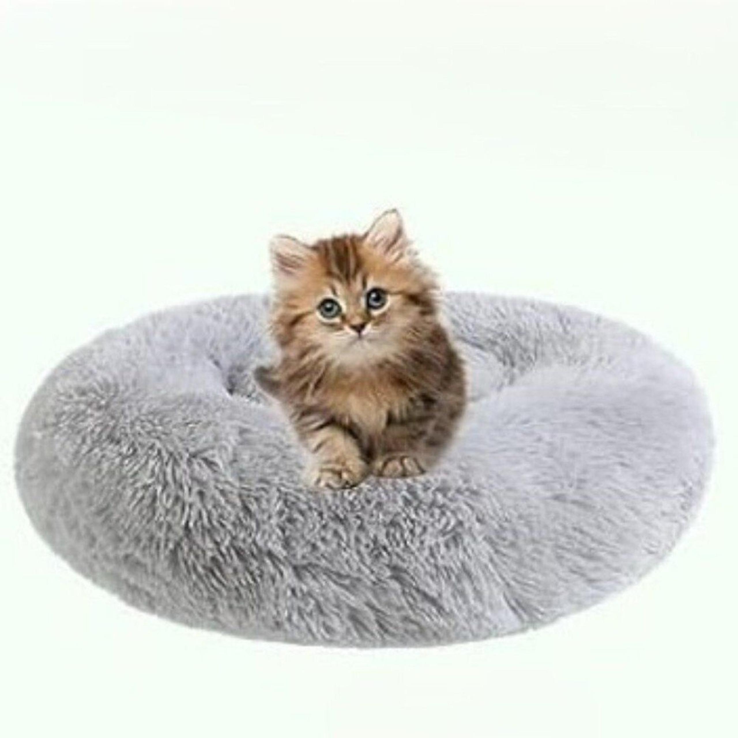 Donut Self Warming Anti-Anxiety Calming Pet Bed Sz Small 20" NEW