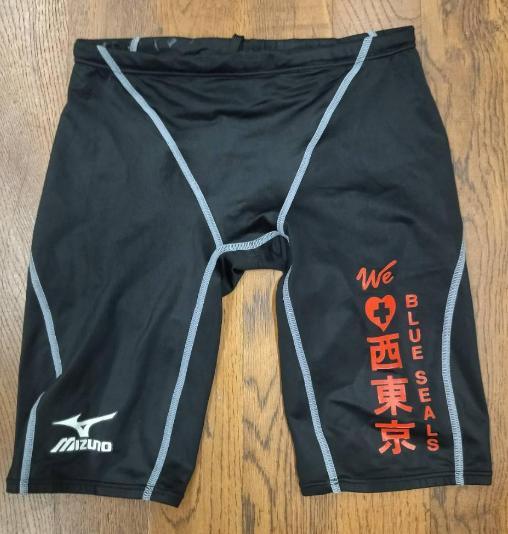 【I138】 mizuno Mens Swimwear S Size BLUE SEALS