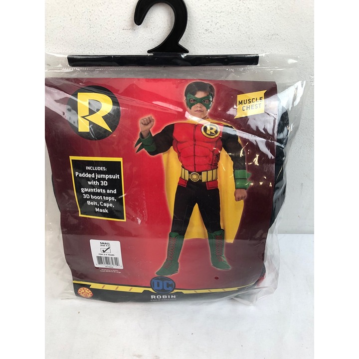 Morris Costumes Boys Deluxe Photo-Real Muscle Chest Robin Costume, Small (4/6)
