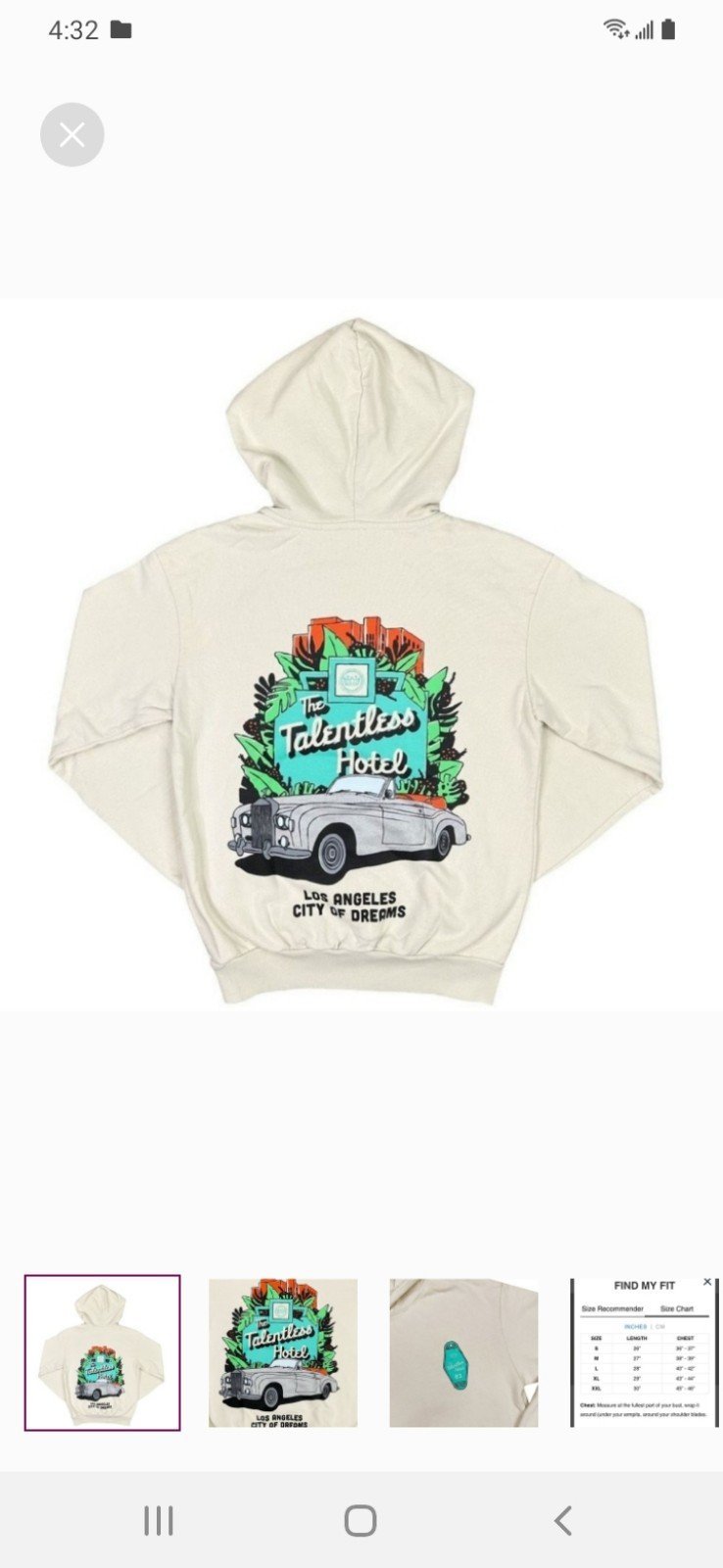 Talentless hotel Hoodie men's size 2XL