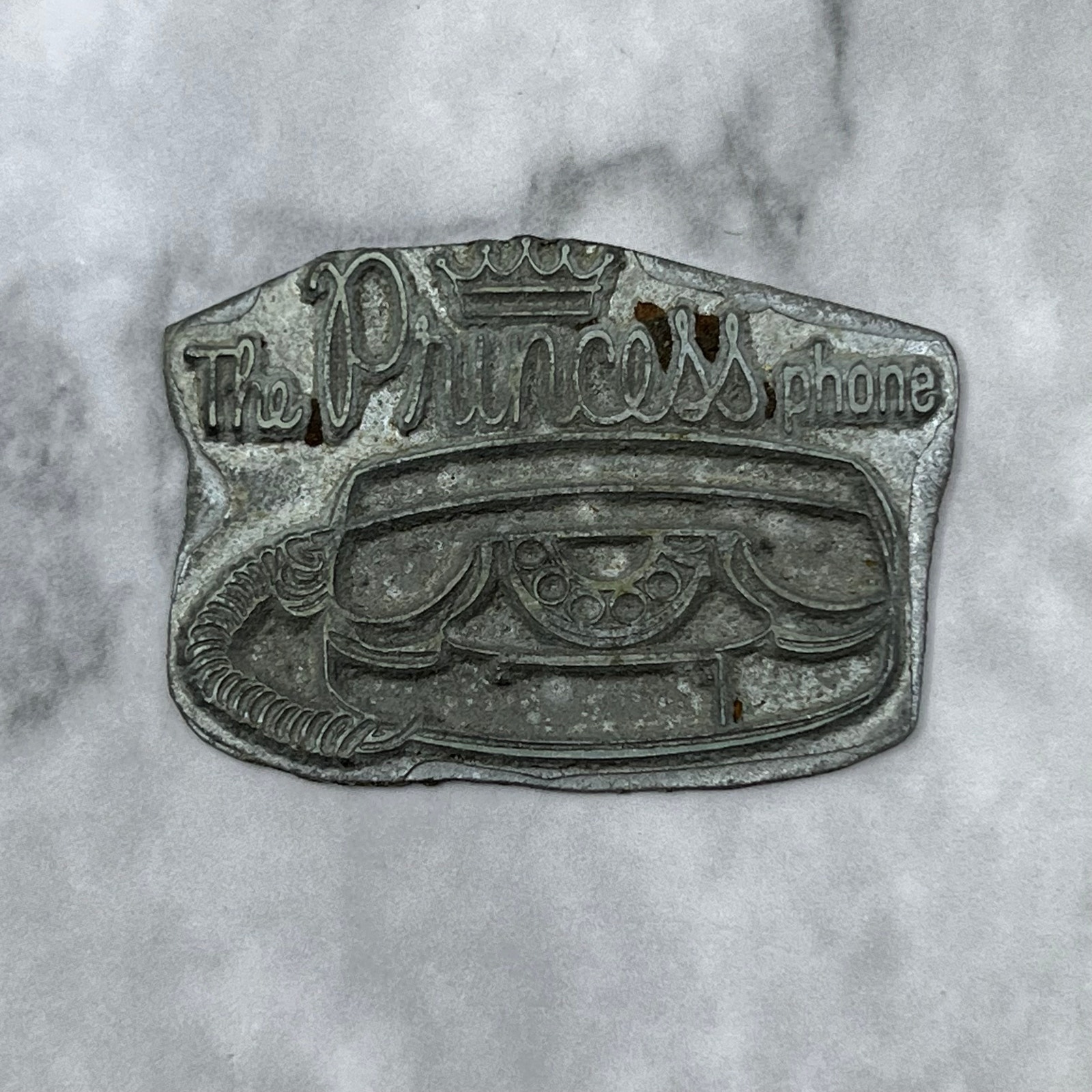 Vintage Printing Letterpress Printers Block Plate The Princess Phone SE819