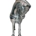 Horse Figure Statue Silver Chinese Tang War Horse Cast Metal 15” x 6” x 10.5”