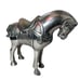 Horse Figure Statue Silver Chinese Tang War Horse Cast Metal 15” x 6” x 10.5”