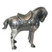 Horse Figure Statue Silver Chinese Tang War Horse Cast Metal 15” x 6” x 10.5”