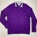 Adidas Men's 1/4 Zip Sweater Purple Sz L