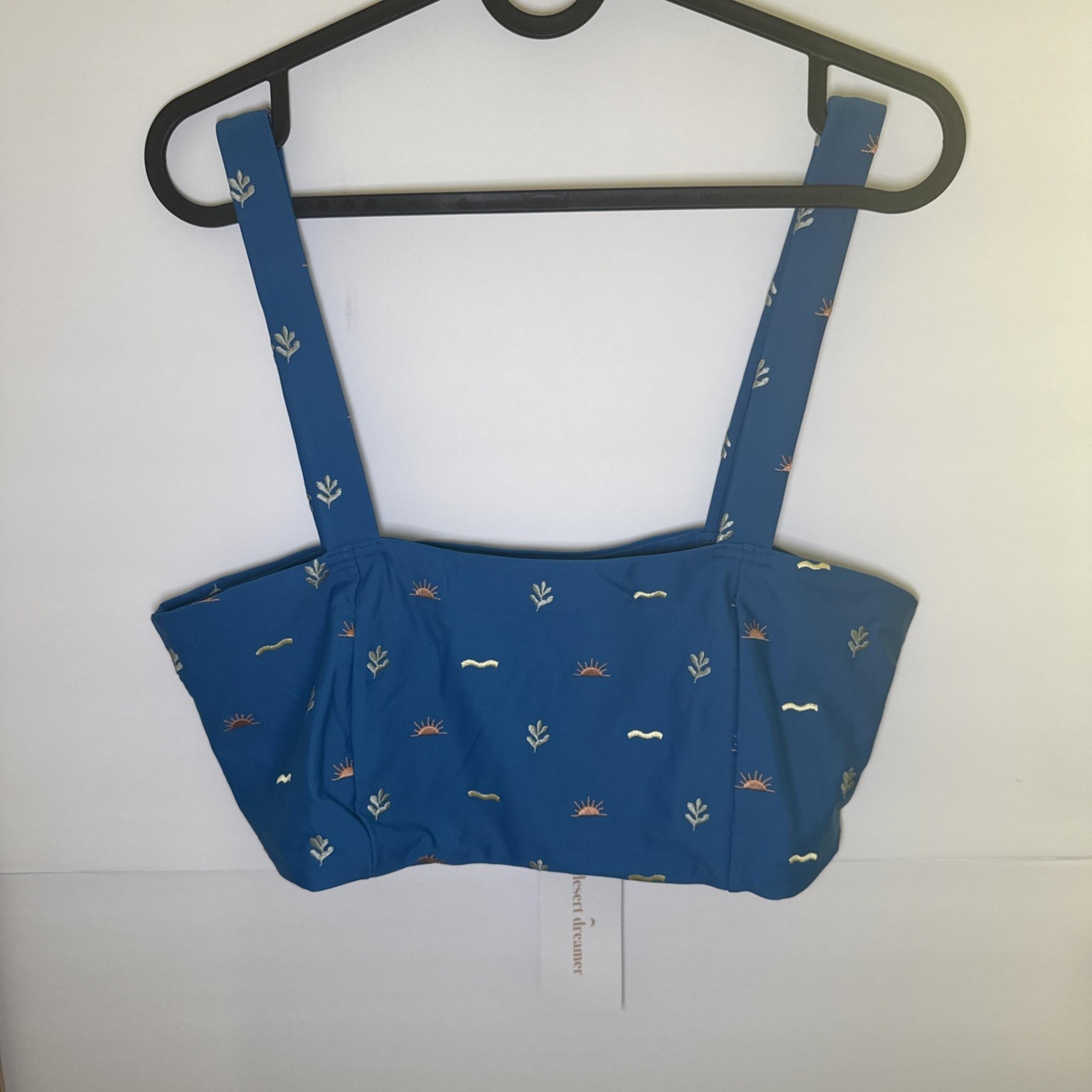 NWT Desert Dreamer Graphic Bikini Top Blue Woman's Size 1X