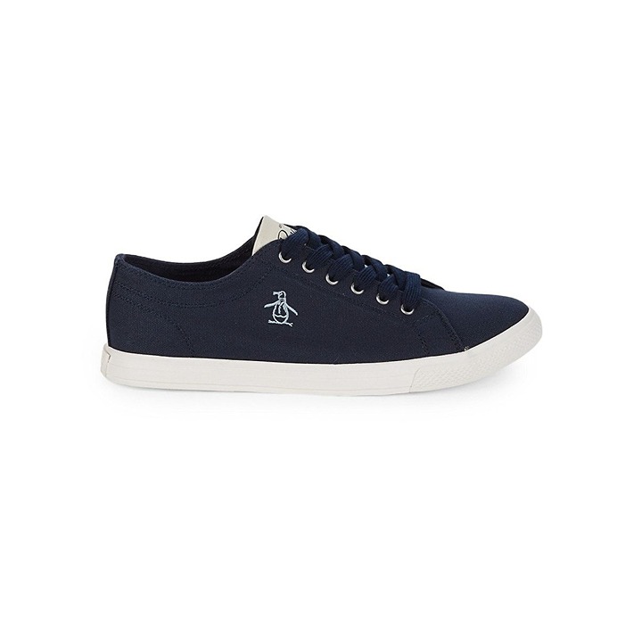 Original Penguin Petey Stripe Lace Up Mens Blue Lifestyle Sneakers Shoes NEW 8M