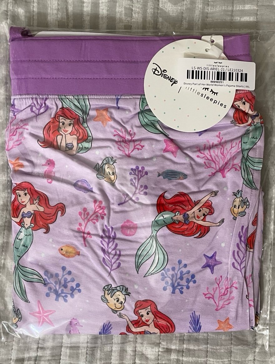 Little Sleepies Ariel Part of Her World Women’s Pajama Shorts XXL