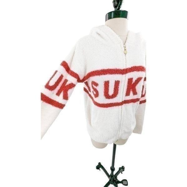 Suki Water House Gelato Pique Women's White Zip-Up Fleece Hoodie OSFM