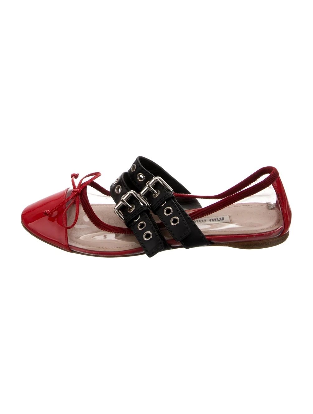 Miu Miu PVC Colorblock Pattern Flats