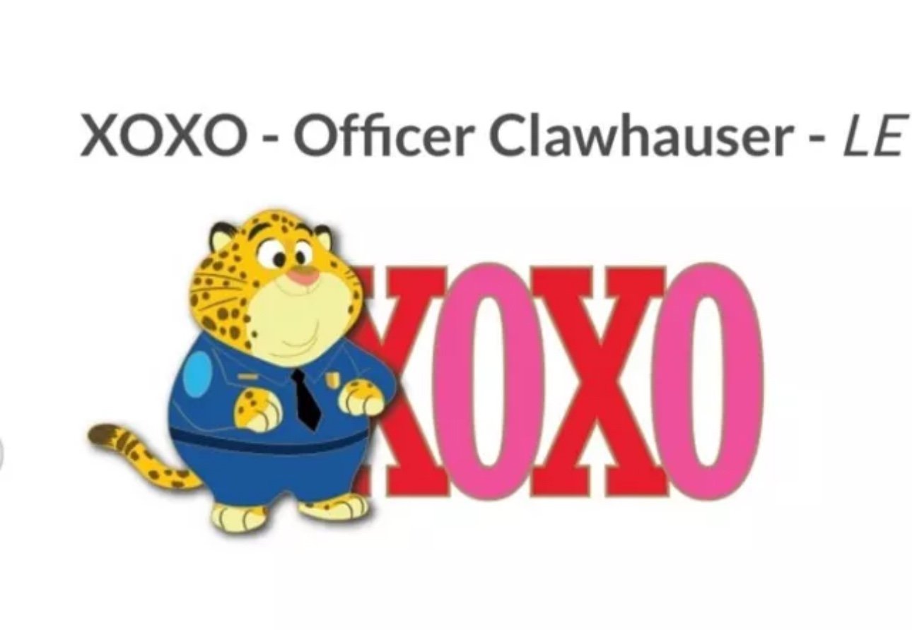 DSSH XOXO Officer Clawhauser Pin LE 400