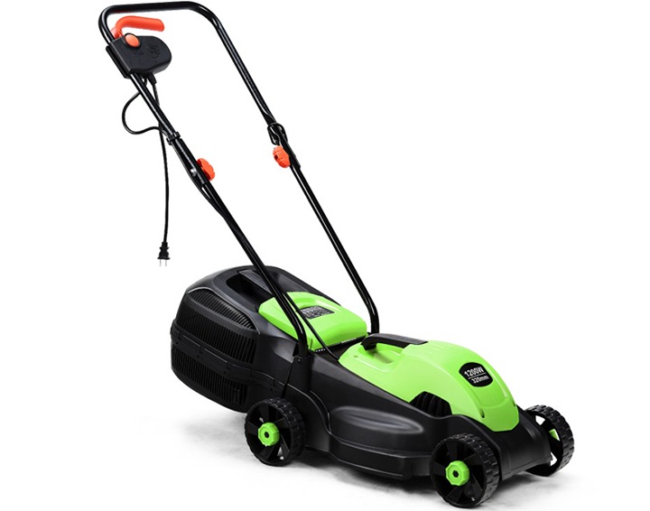 14 Inch Electric Push Lawn Corded Mower with Grass Bag L2