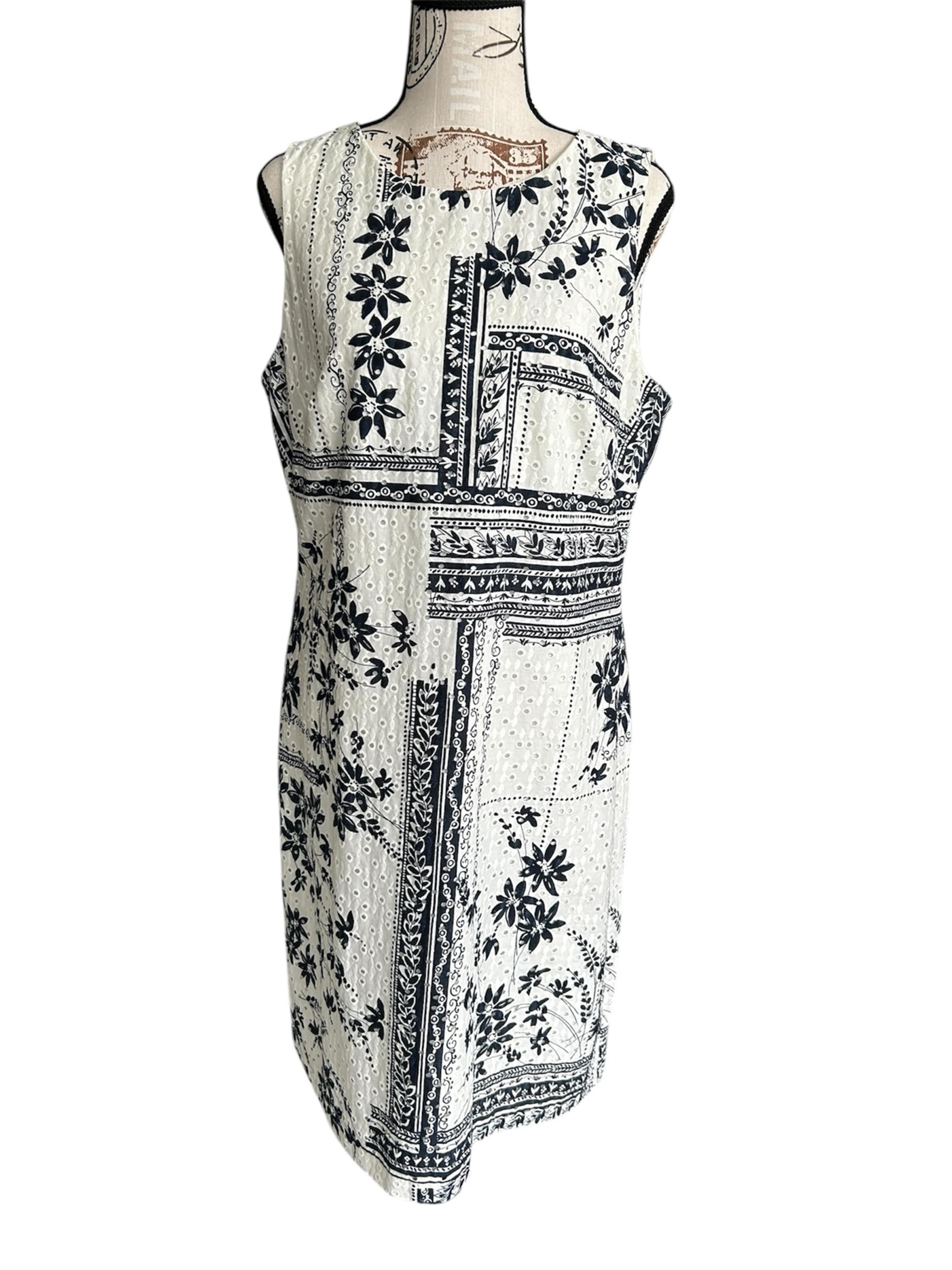 Tommy Hilfiger Women’s Midi 100% Cotton Eyelet Floral Summer Dress Size 8