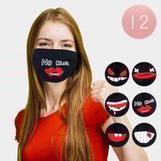 12PCS - Assorted Pattern Fashion Masks