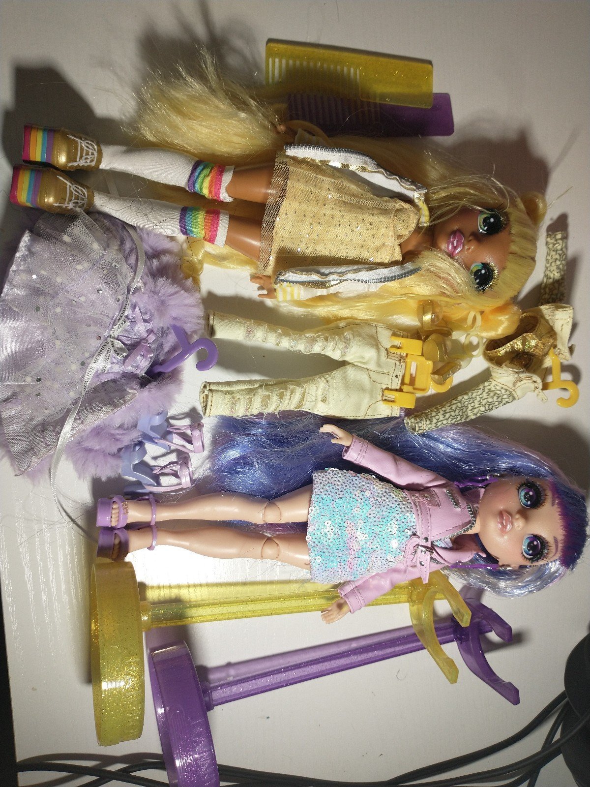Rainbow high yellow and purple original dolls