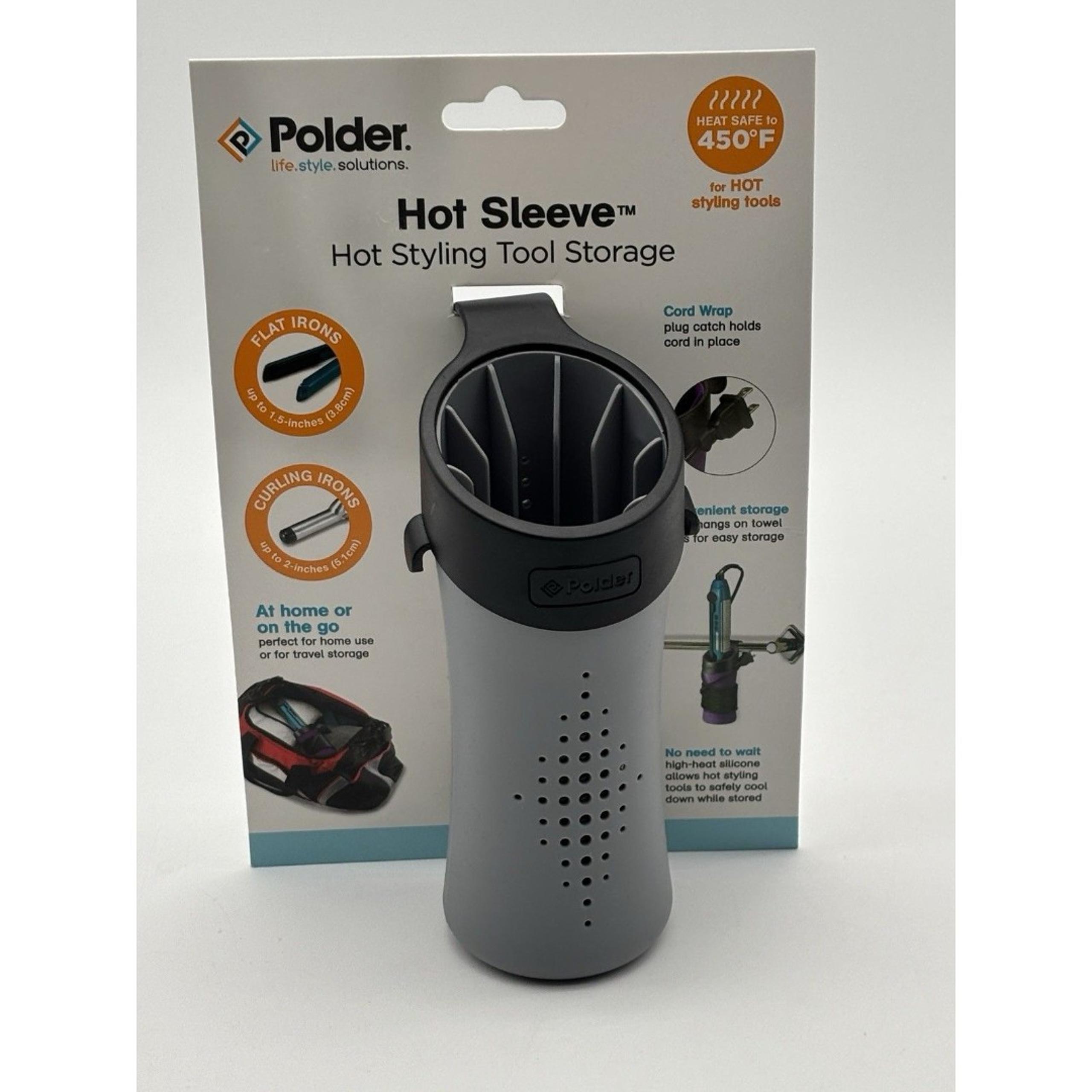 Hot Sleeve Hair Appliance Travel Storage Accessory Gray/ Black - Polder