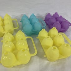 Set of 5 ~ JELL-O Vintage 6 Egg Gelatin Mold Easter Jello Jiggler Shots Holiday