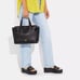 NWT Coach CH187 Hanna Carryall Pebble/ Snake-embossed Leather Gold/Black 550