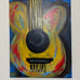Guitar Music 11x14 Unique Hand Painted One of a Kind Art Work Wall Art