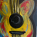 Guitar Music 11x14 Unique Hand Painted One of a Kind Art Work Wall Art