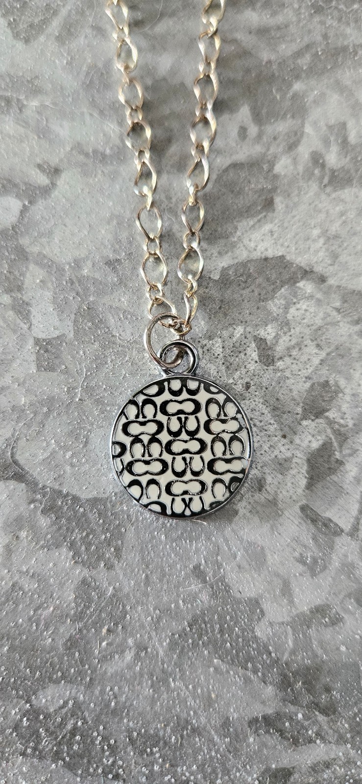 Coach White and Silver Necklace