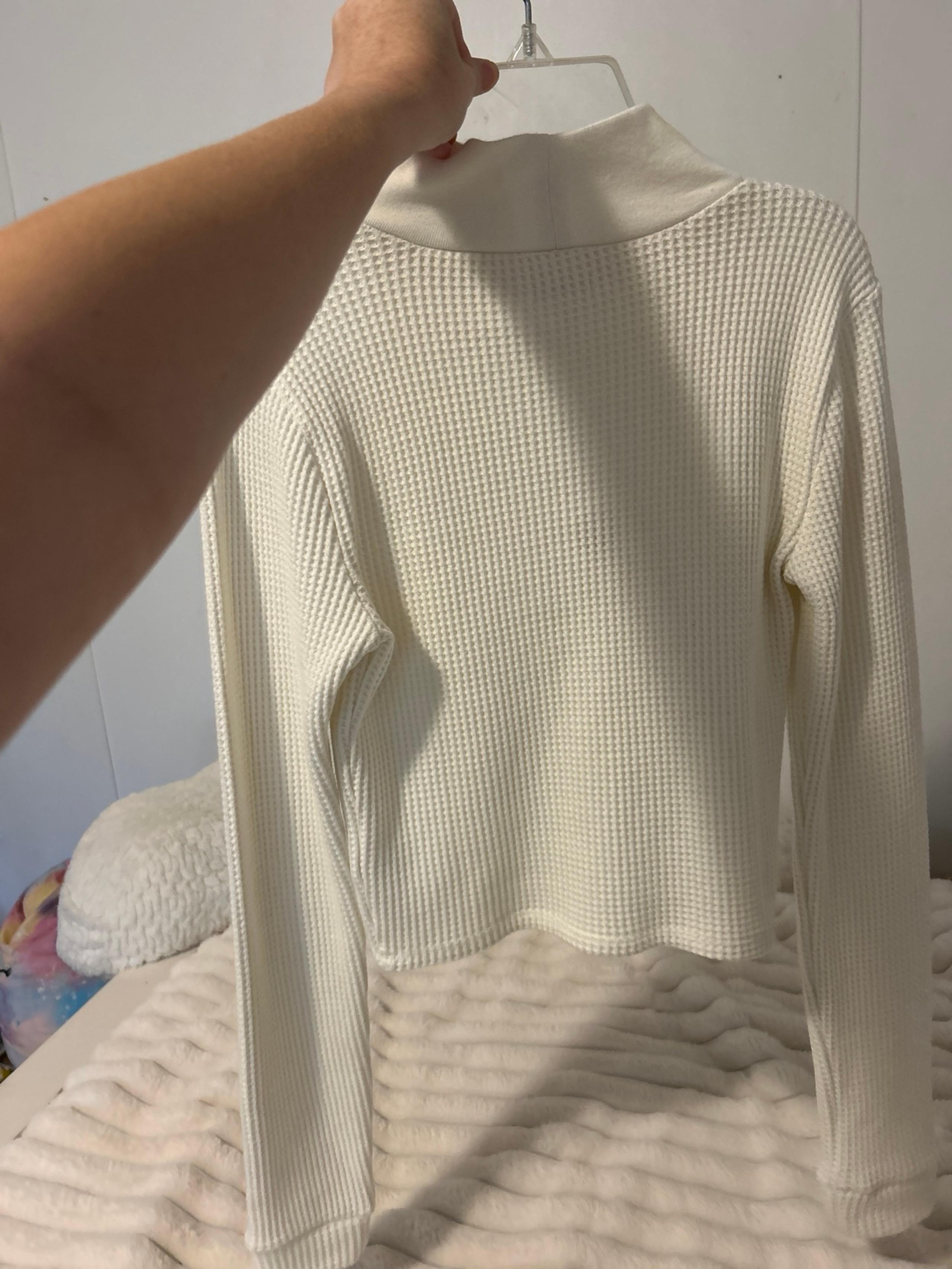 waffle cropped long sleeve