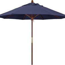California Umbrella 9' Navy Blue Market Umbrella – Hardwood Frame, #M-39127