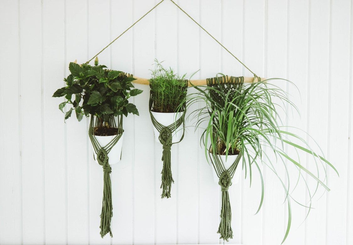 Triple Macrame Plant Hanger