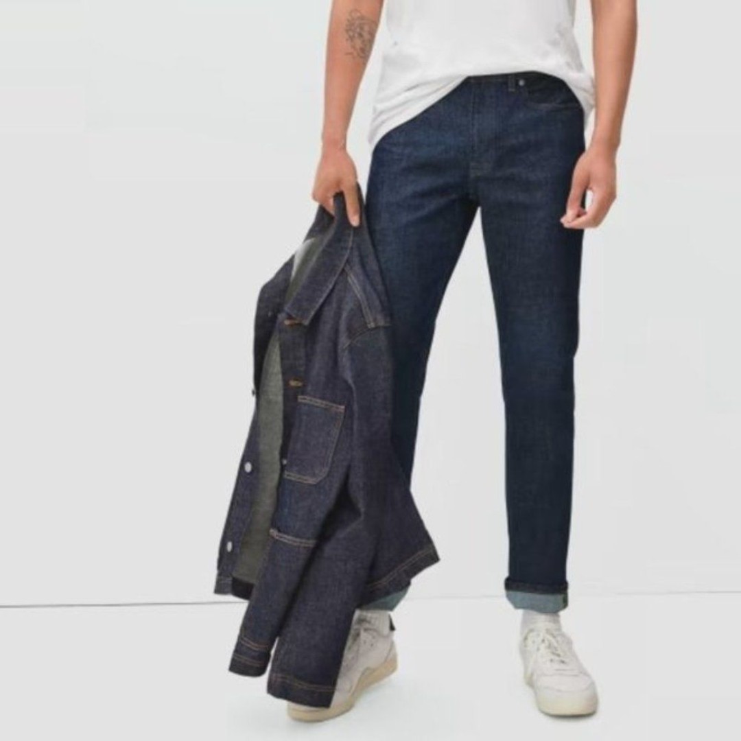 Everlane Men The Slim 4-Way Stretch Organic Jean | Uniform Deep Indigo 29x28