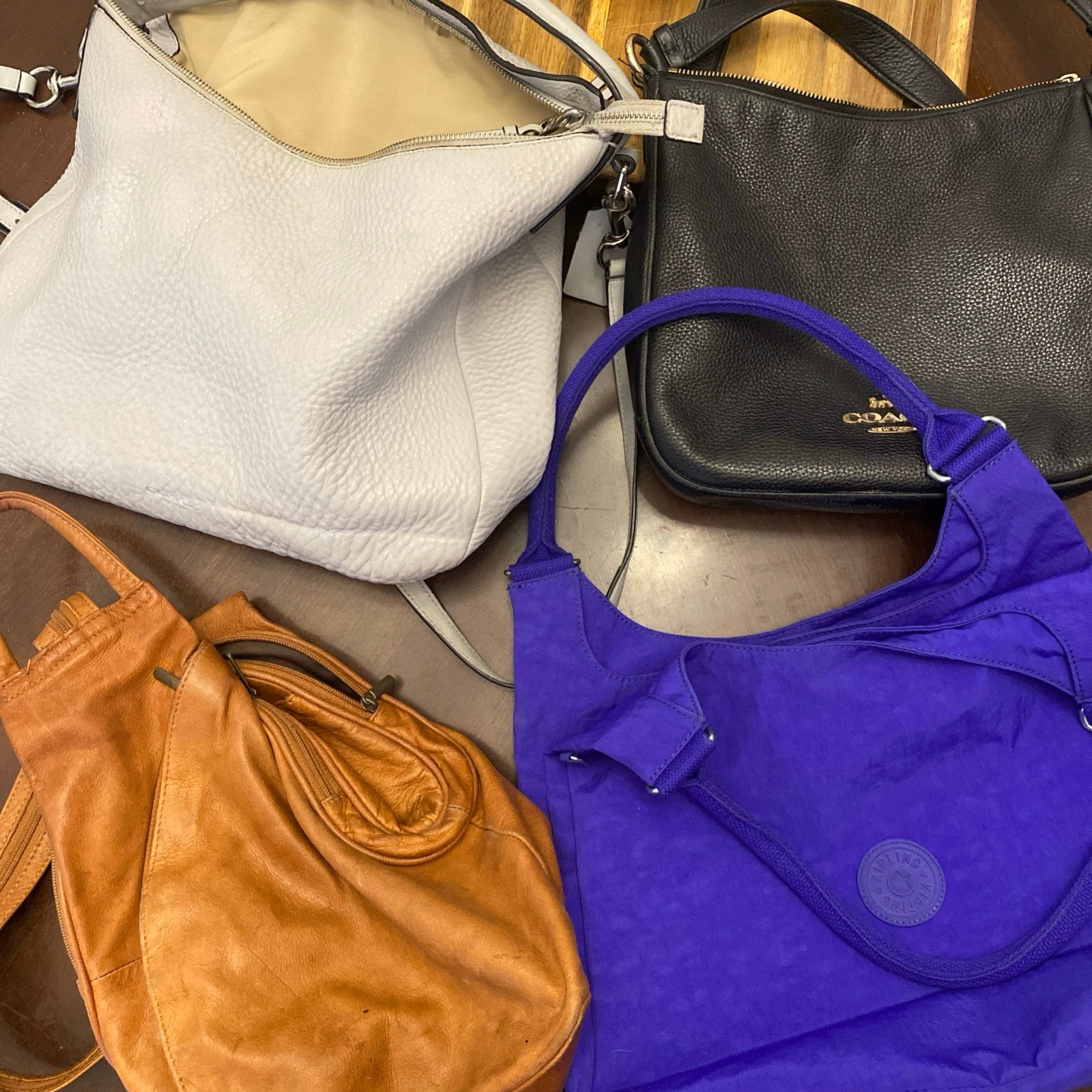 Coach purse, Kipling purse, leather satchel