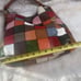 STELLA &MAX Hobo Large Shoulder Bag Leather multi color Patchwork brass hardware
