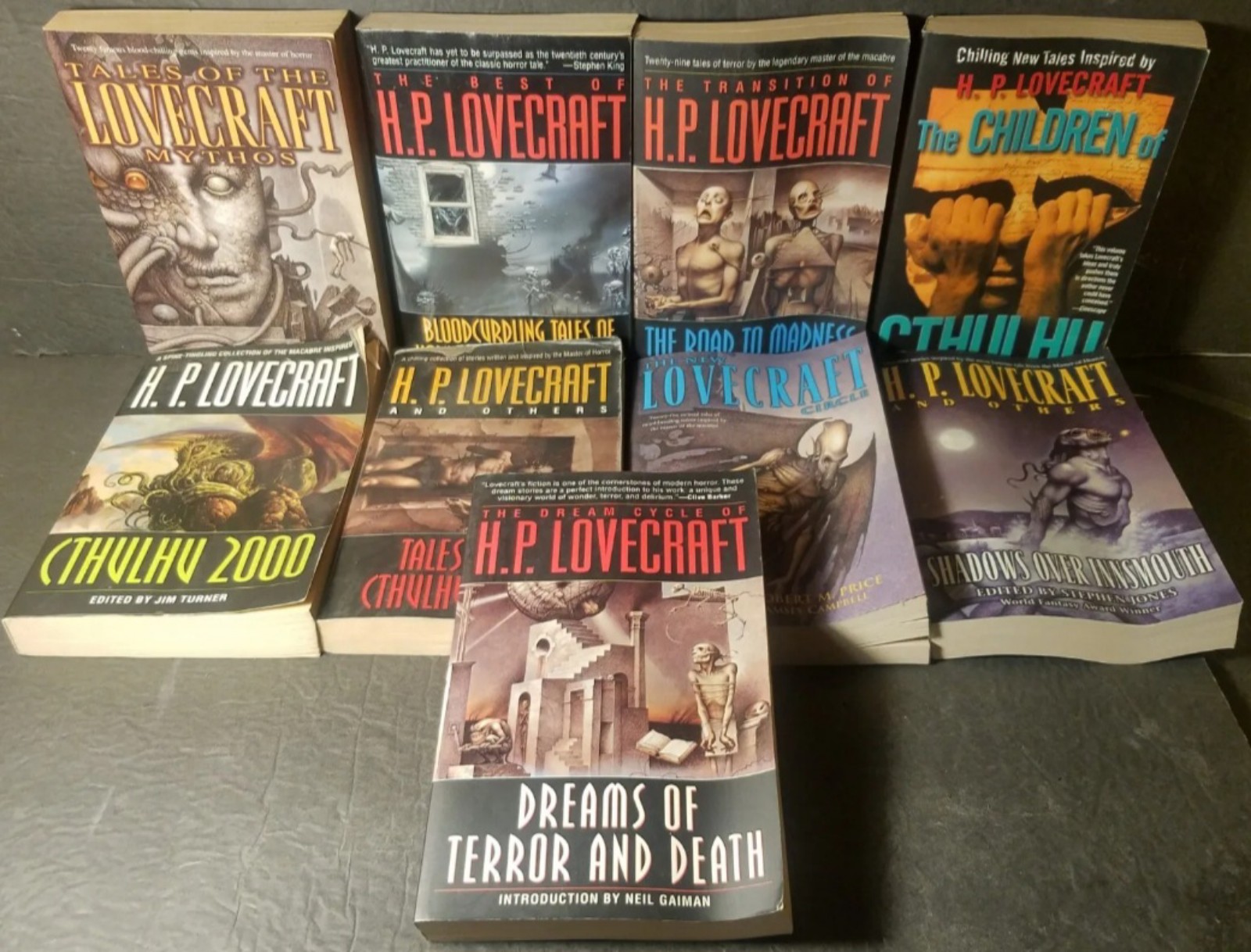HP LOVECRAFT DEL REY 9 HORROR BOOK COLLECTION / SET / LOT