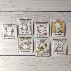 TCMC Affirmation Emotis Vinyl Stickers Bundle :)