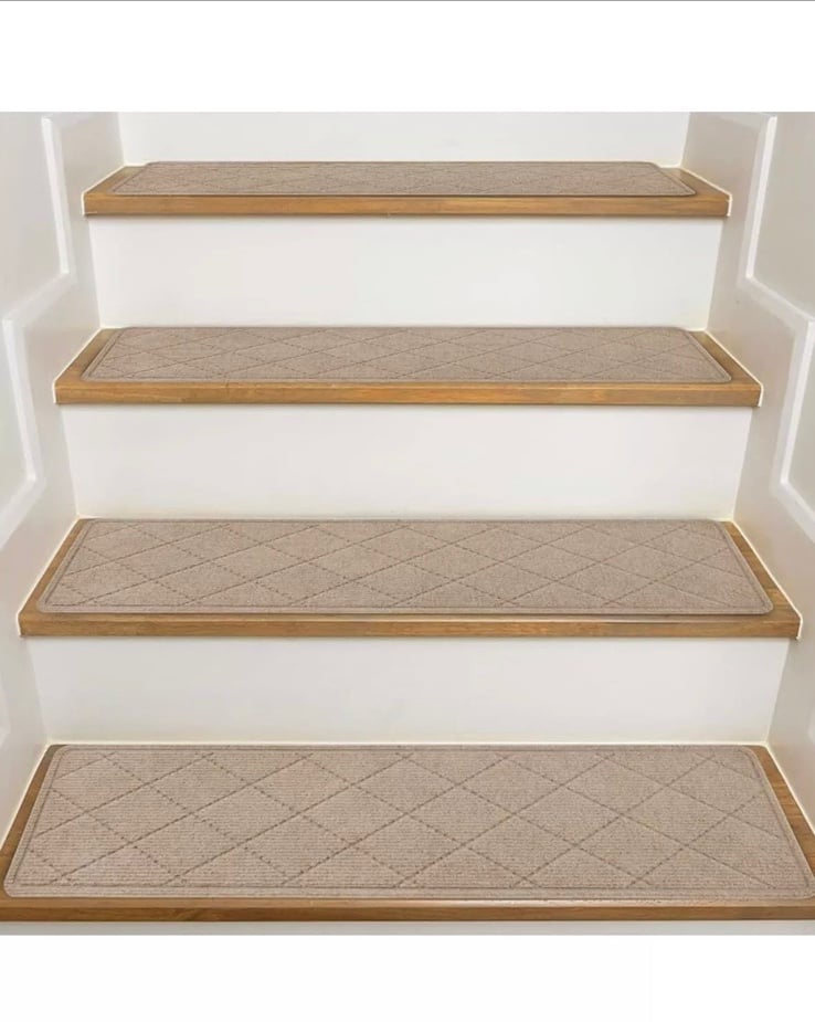 Kooteta Stair Treads for Wooden Steps Indoor, 15 Pack 8 X 30 Non Slip Carpet S