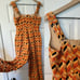 Jumpsuit orange patterned by Urban Outfitters