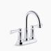 Kohler Aderlee Centerset Bathroom Sink Faucet in Polished Chrome