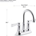 Kohler Aderlee Centerset Bathroom Sink Faucet in Polished Chrome