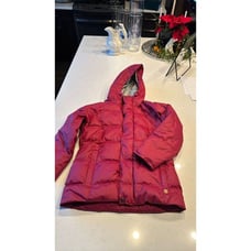 Burton youth snow jacket size large, warm down, cute nice hood great colors.