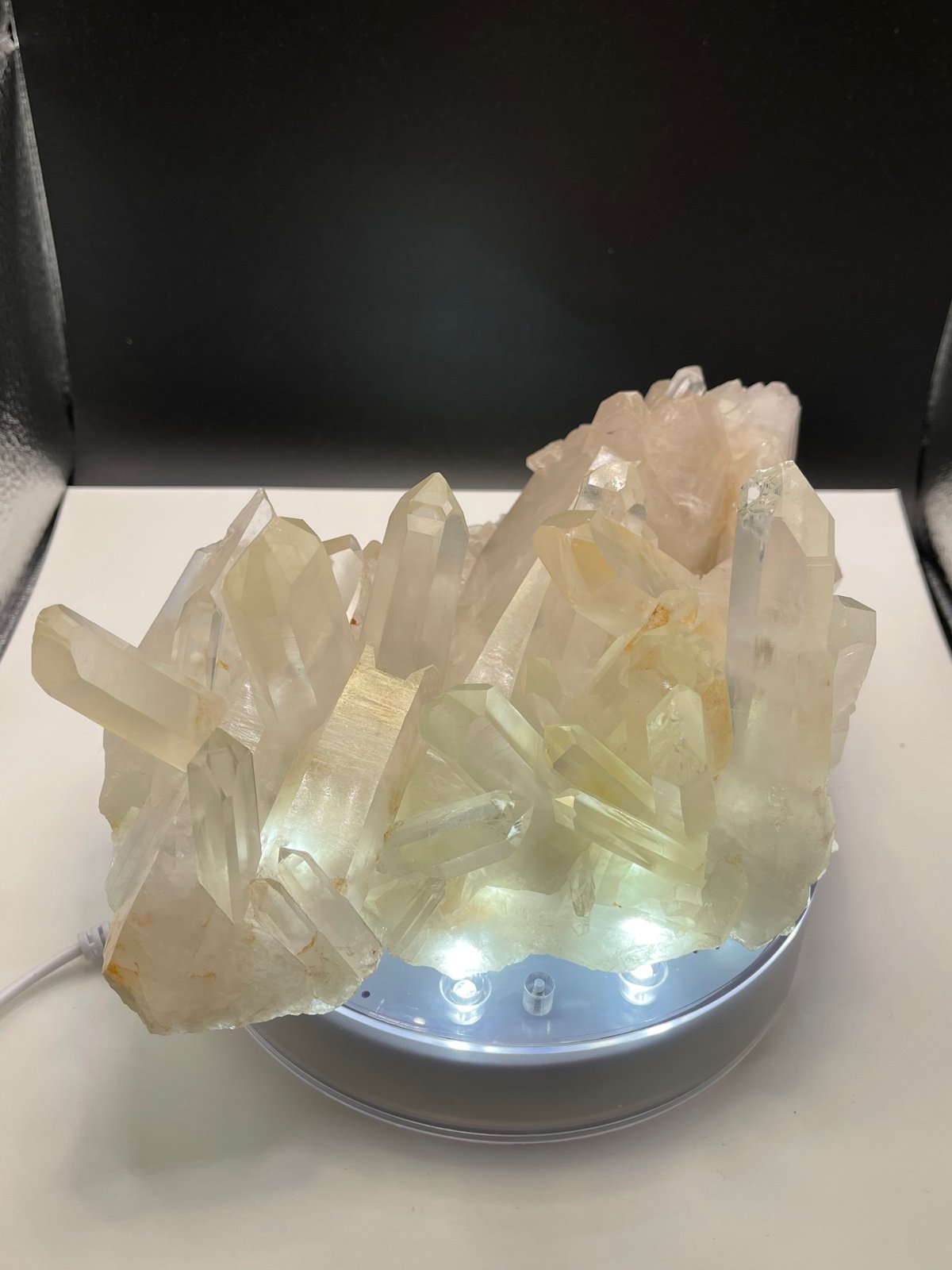 Large Tibetan Clear Quartz with amazing rare pink accent