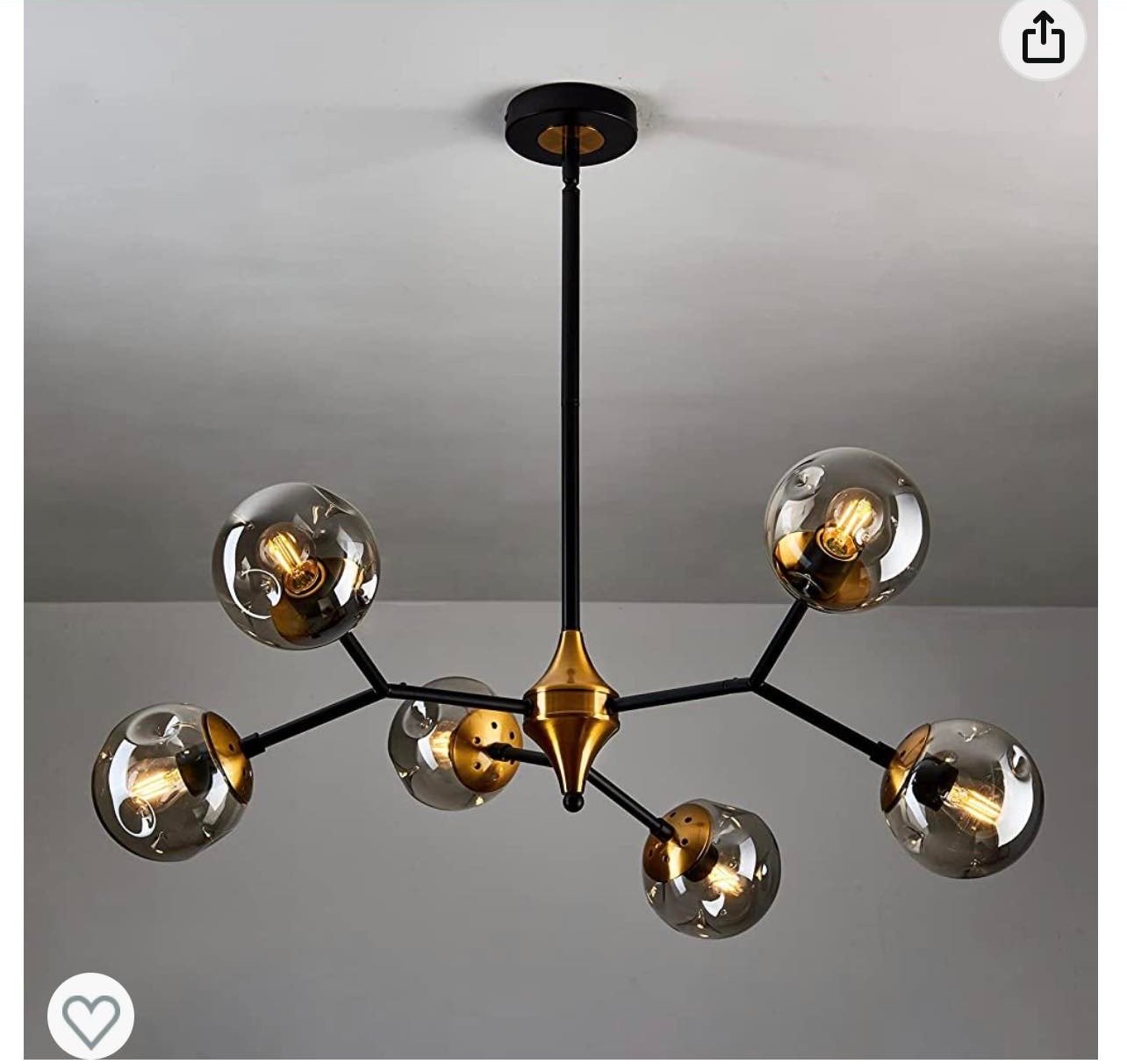 Unique 6 light chandelier. Living room, dining room, bedroom, entry..