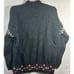 United Colors of Benetton Shetland Wool Sweater Italy Dark Grey Mens L/XL