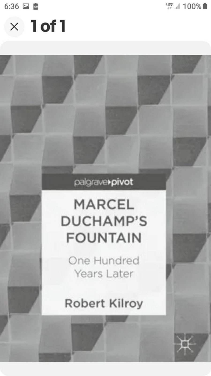 Marcel Duchamp's Fountain : One Hundred Years Later by Robert Kilroy (2017,....