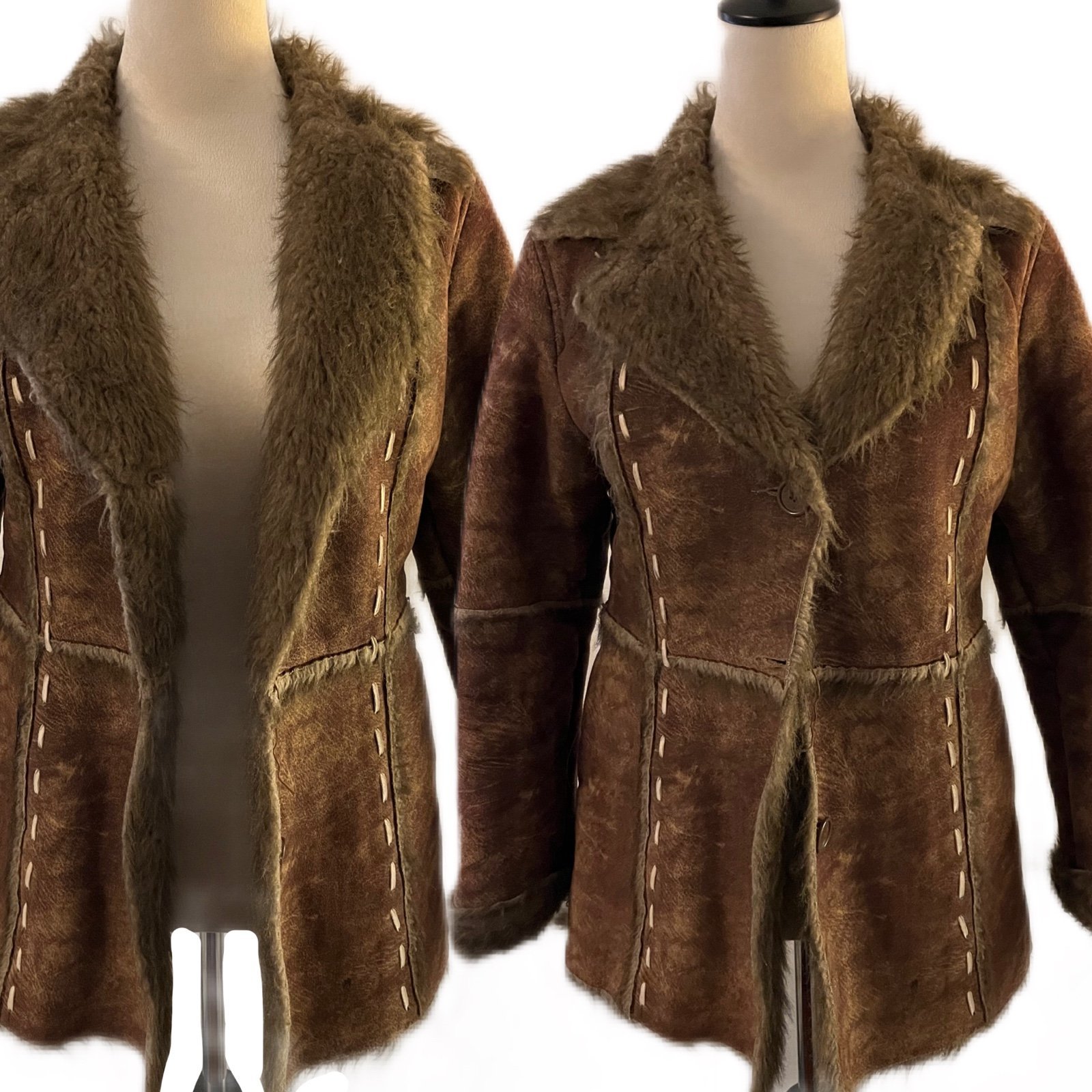 Vintage penny lane 70s hippie fur coat