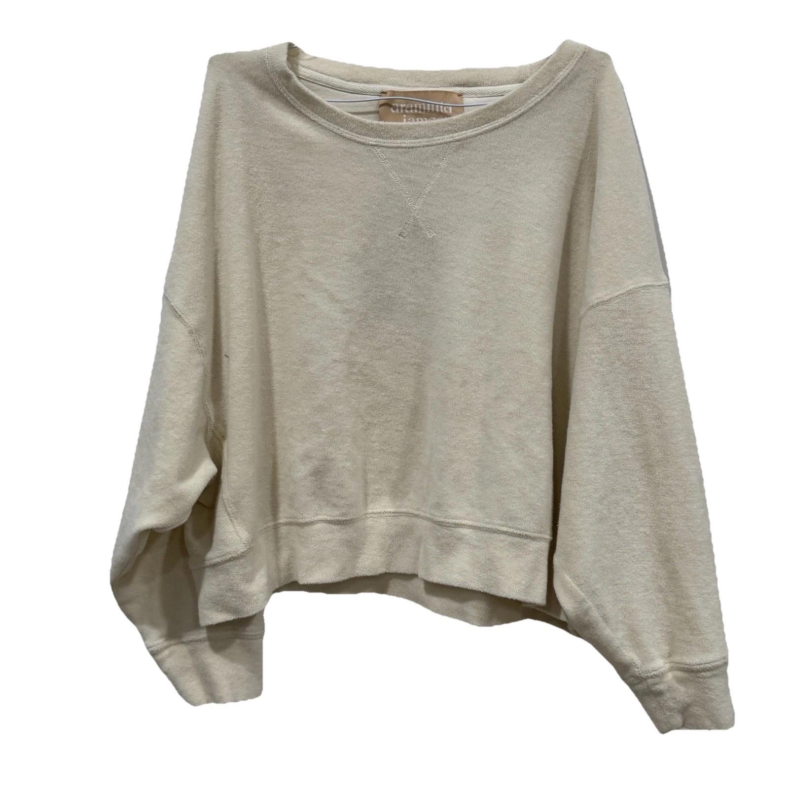 Araminta James Terry Sweater Top in Cream AUSTRALIA size 10