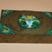 Vtg OLD CLOISONNE Brass REPOUSSE ENAMEL CHINESE TEMPLE 5in lgth, 3.5in, 1in hgt