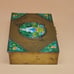 Vtg OLD CLOISONNE Brass REPOUSSE ENAMEL CHINESE TEMPLE 5in lgth, 3.5in, 1in hgt
