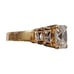 Vintage 18K GE Huge Sparkle Emerald 5 Stone CZ Engagement Statement Ring Size 6