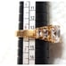 Vintage 18K GE Huge Sparkle Emerald 5 Stone CZ Engagement Statement Ring Size 6